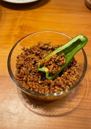 甘辛肉味噌生ピーマン-レシピのメイン写真