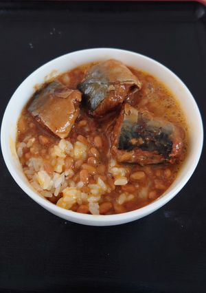 簡単！鯖の味噌煮のせ卵納豆ご飯-レシピのメイン写真