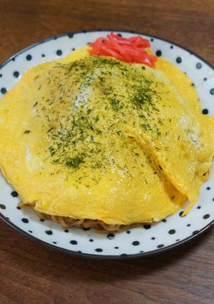 日清焼きそば袋麺で野菜入りオムそば-レシピのメイン写真