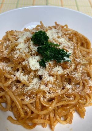 ☆玉ねぎでかさ増ソフト麺ナポリタン☆-レシピのメイン写真