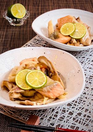 秋鮭と蓮根の和風マリネ　〜すだち風味〜-レシピのメイン写真