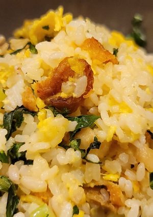 大根の葉っぱと鶏皮のチャーハン-レシピのメイン写真