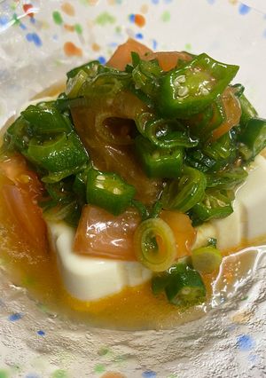 即一品！トマトと冷凍オクラのうまサラダ-レシピのメイン写真