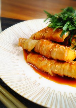 ＊堅豆腐の豚バラ大葉巻き＊-レシピのメイン写真