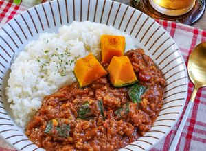 水不使用！かぼちゃのトマトキーマカレー-レシピのメイン写真