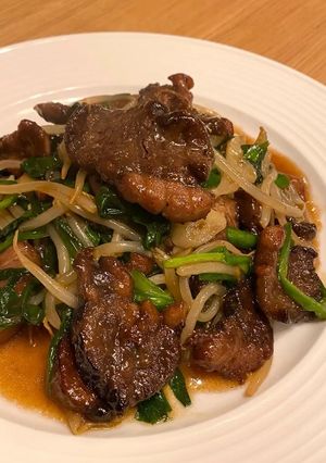 マグロ血合い肉レバニラ風-レシピのメイン写真