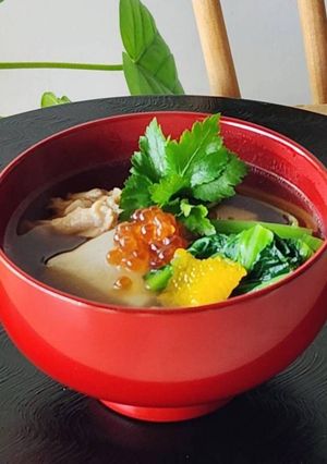 だしパック☆簡単☆鶏の雑煮☆餅ダイエット-レシピのメイン写真