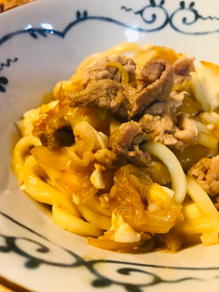 豚こまぎれ肉&玉ネギのあまから焼きうどん-レシピのメイン写真