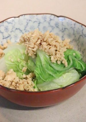 忙しい時★野菜(白菜)の鶏そぼろかけ-レシピのメイン写真