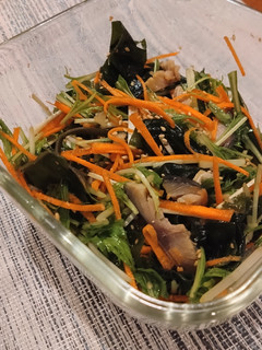しめ鯖と水菜とわかめの簡単マリネ-レシピのメイン写真