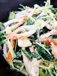 水菜とちくわのワサマヨサラダ-レシピのメイン写真