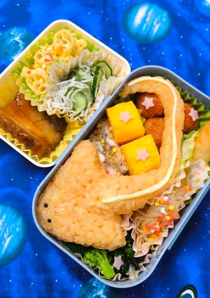 フクロウナギ弁当☆深海魚キャラ弁-レシピのメイン写真