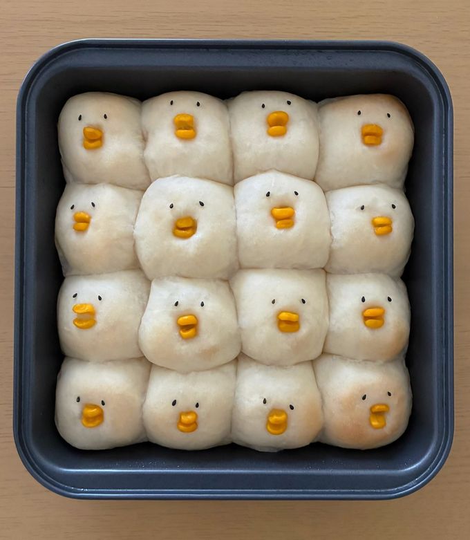 ひよこちぎりパン by なこ 【クックパッド】 簡単おいしいみんなの