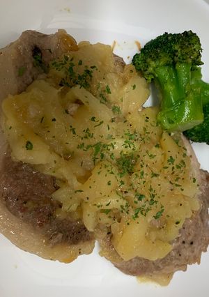 りんごと豚ロースのステーキ-レシピのメイン写真