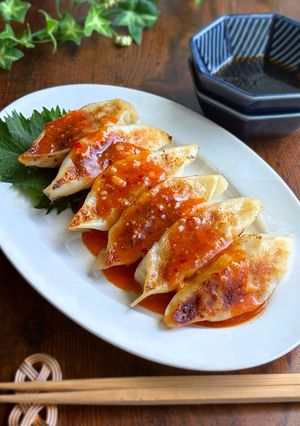食感が楽しい♡たけのこ入り肉味噌餃子-レシピのメイン写真