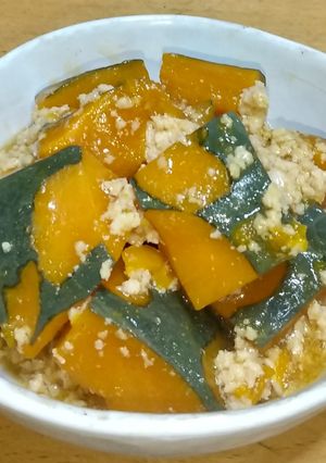 かぼちゃの煮物とりそぼろ餡-レシピのメイン写真
