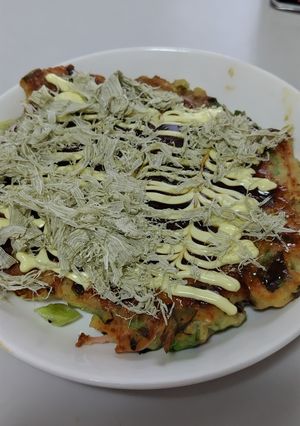 九条ねぎとひき肉のお好み焼き-レシピのメイン写真