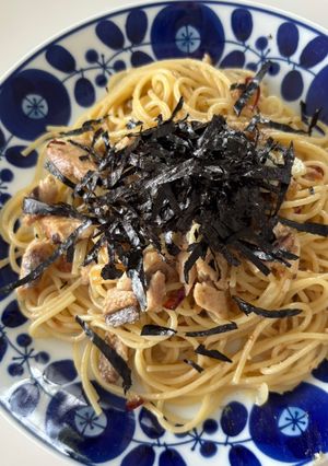 梅とオイルサーディン缶のパスタ-レシピのメイン写真