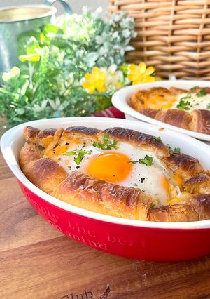 市販のクロワッサンで！かぼちゃのグラタン-レシピのメイン写真