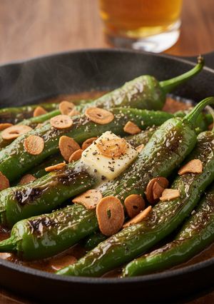 【伏見甘長】丸ごとガリバタ・ステーキ-レシピのメイン写真
