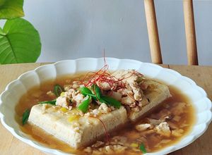 胃に優しい♪簡単鶏挽肉豆腐餡♪今日の夕食-レシピのメイン写真