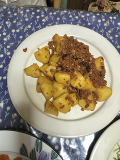 じゃがいもとひき肉のオイスターソース炒め-レシピのメイン写真