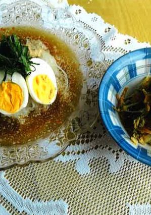 大根麺の冷やし担々麺風と野菜の皮しりしり-レシピのメイン写真