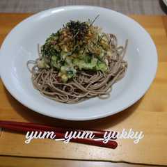 รูปของ 切って混ぜて、山形のだし風ぶっかけ蕎麦