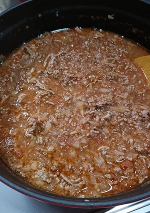 STAUBで作るミートソース大量-レシピのメイン写真