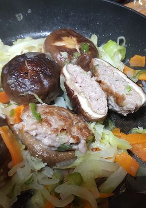 焼き椎茸シュウマイと野菜蒸し-レシピのメイン写真