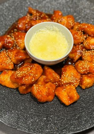 鶏むね肉でうま辛ヤンニョムチキン&チーズ-レシピのメイン写真