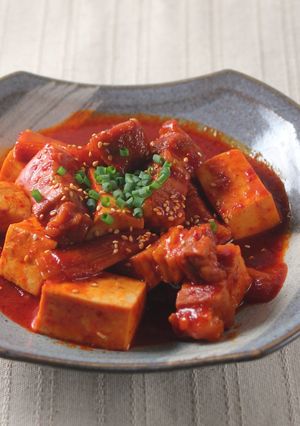豚バラブロックと豆腐の韓国風旨辛煮♪-レシピのメイン写真