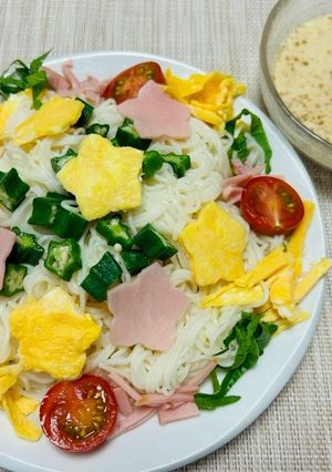 七夕豆乳そうめん-レシピのメイン写真