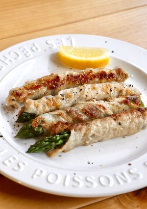 疲労回復に最強！アスパラの豚肉巻き塩レモン-レシピのメイン写真