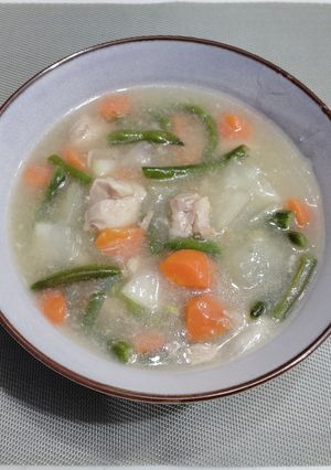 鶏もも肉と冬瓜の白湯風煮込み-レシピのメイン写真
