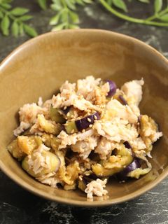 簡単!茄子とサラダチキンの中華だし和え-レシピのメイン写真