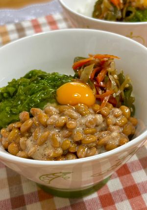 めかぶと納豆の栄養満点丼♪-レシピのメイン写真