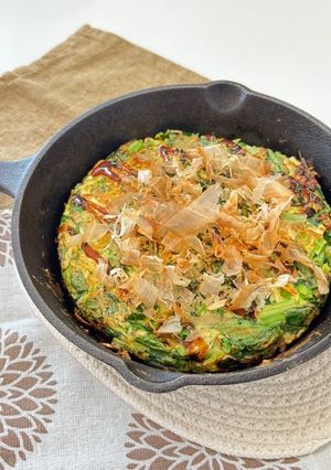 カルシウム、鉄分、野菜たっぷりお好み焼き-レシピのメイン写真