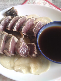 鰹のたたき+特製タレ&大根スライス酢漬け-レシピのメイン写真