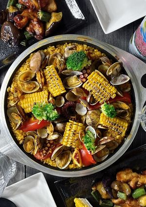 夏野菜とタコのカレーパエリア-レシピのメイン写真