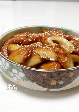 さつま揚げと竹輪の甘辛炒め✳️お弁当にも-レシピのメイン写真
