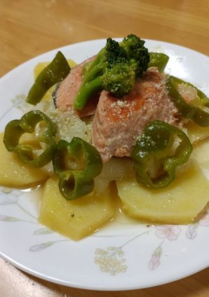 鮭と野菜の蒸し焼き-レシピのメイン写真