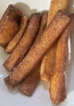 簡単パンの耳揚げスナック😋-レシピのメイン写真