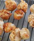不器用たこ焼き器でザンギ（鶏唐揚げ）