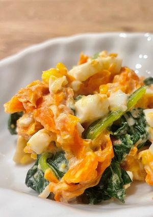 クラッシュにんじんとゆで卵のサラダ-レシピのメイン写真
