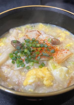 簡単！ とろとろあんかけきのこ雑炊-レシピのメイン写真