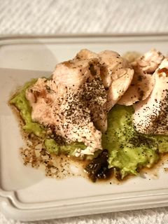 蒸し鶏のほうじ茶塩昆布マリネ-レシピのメイン写真