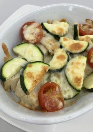 【主菜】サラダチキンのチーズ焼き-レシピのメイン写真