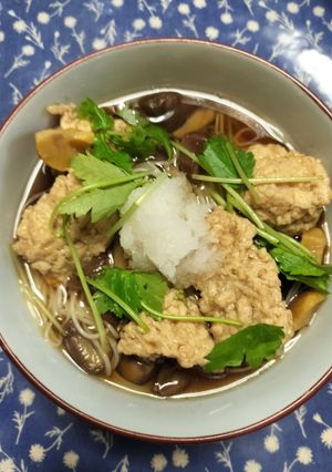 栗と鶏団子のだしそうめん-レシピのメイン写真
