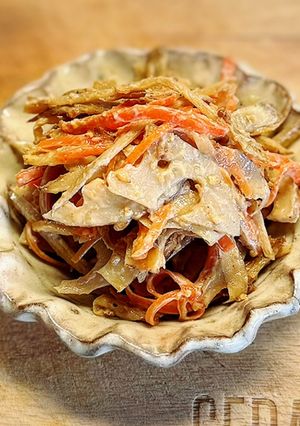 【腸活】蒸し焼きごぼうサラダ蓮根入り-レシピのメイン写真